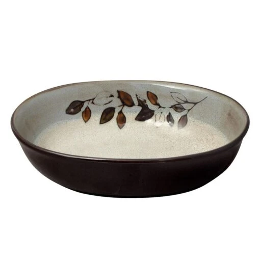 Rustic Leaves Oval Serve Bowl -Kitchen Supplies Store rustic leaves oval serve bowl 5236145 1