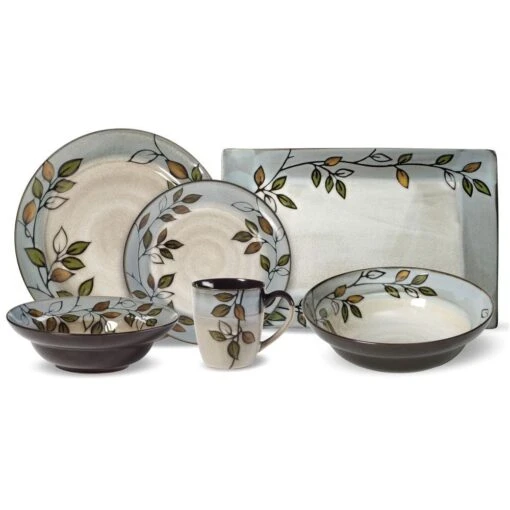 Rustic Leaves Service For 8 With Serveware -Kitchen Supplies Store rustic leaves service for 8 with serveware K61975499 1