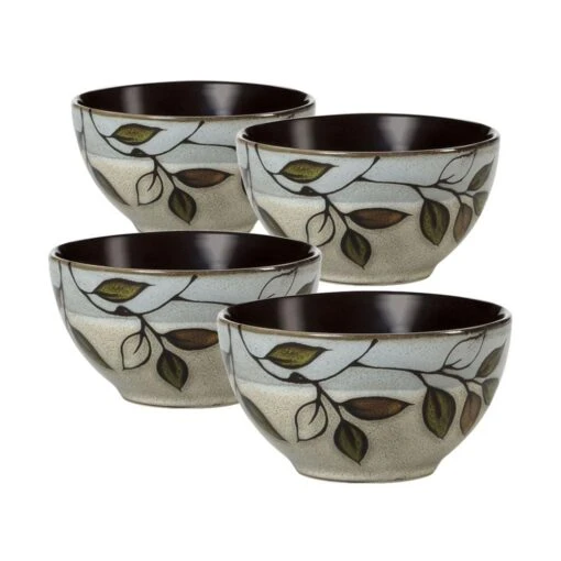 Rustic Leaves Set Of 4 Fruit Bowls -Kitchen Supplies Store rustic leaves set of 4 fruit bowls K45233036 1