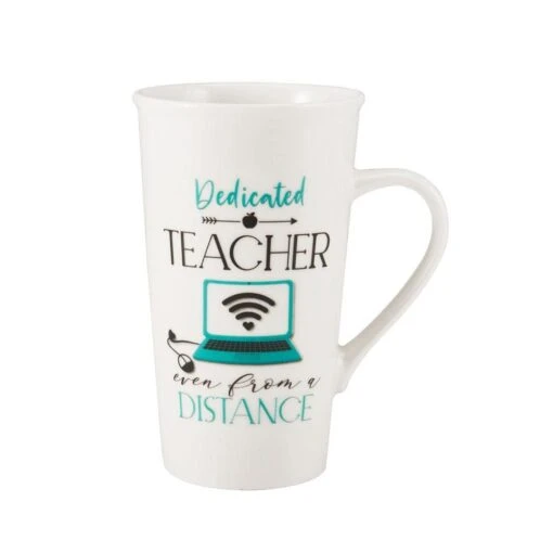 Sentiment Mugs Dedicated Teacher From Distance Latte Mug -Kitchen Supplies Store sentiment mugs dedicated teacher from distance latte mug 5280287 1