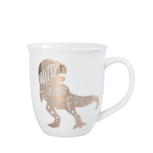 Sentiment Mugs Metallic Dinosaur T-Rex Mug -Kitchen Supplies Store sentiment mugs wild barefoot free t rex mug 5254960 1