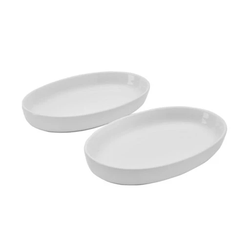 Burrito Set Of 2 Oval Serve Bowls -Kitchen Supplies Store set of 2 appetizer size white burrito bowls 5290210 1