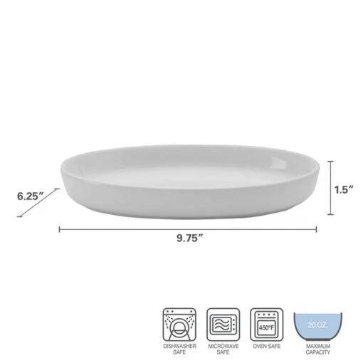 Burrito Set Of 2 Oval Serve Bowls -Kitchen Supplies Store set of 2 appetizer size white burrito bowls 5290210 6