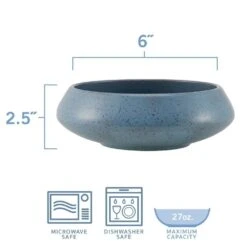 Modern Set Of 6 Speckled Bowls, Assorted -Kitchen Supplies Store set of 6 modern speckled bowls assorted 5282089 6