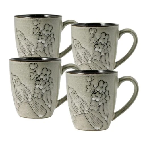 Song Bird Set Of 4 Mugs -Kitchen Supplies Store song bird set of 4 mugs K45106338 1