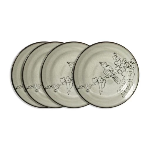 Song Bird Set Of 4 Salad Plates -Kitchen Supplies Store song bird set of 4 salad plates K45106336 1