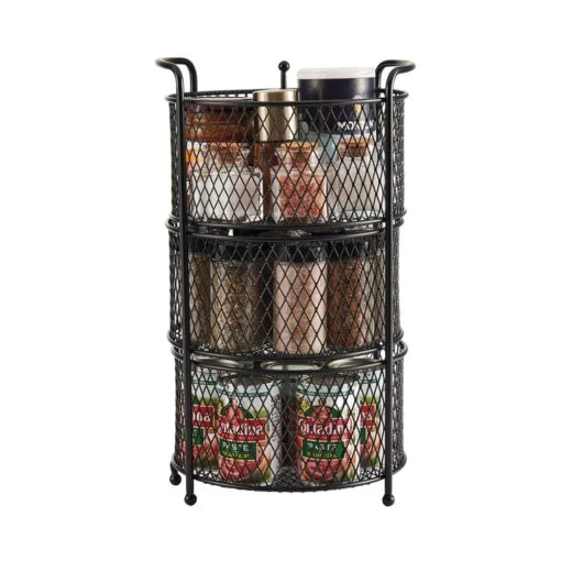 Soto Countertop 3 Tier Storage Organizer, 14 Inch -Kitchen Supplies Store soto 3 tier basket organizer stand 5287004 1