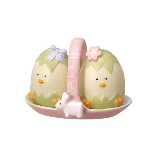 Spring Chicks Easter Salt And Pepper Set With Caddy -Kitchen Supplies Store spring chicks salt and pepper set with caddy 5203160 1