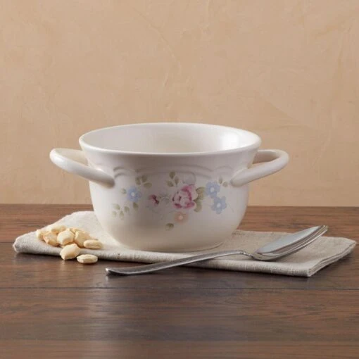 Tea Rose Double Handled Soup Bowl -Kitchen Supplies Store tea rose double handled soup bowl 5235904 2