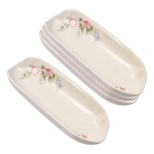 Tea Rose Set Of 4 Corn Dishes -Kitchen Supplies Store tea rose set of 4 corn dishes K45197864 1