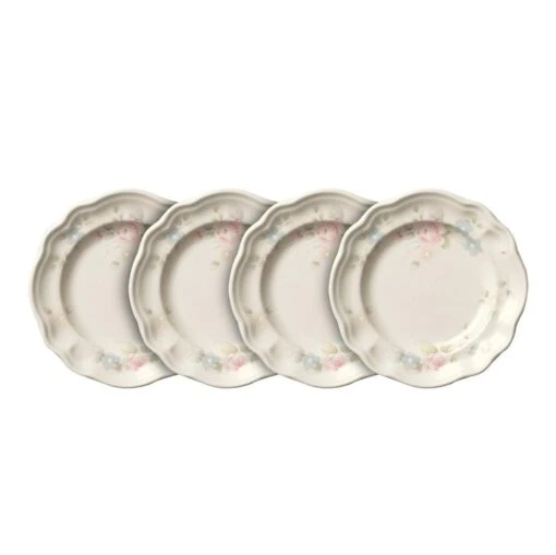 Tea Rose Set Of 4 Dessert Plates -Kitchen Supplies Store tea rose set of 4 dessert plates K42541290 1