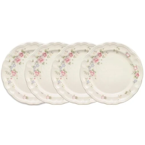 Tea Rose Set Of 4 Dinner Plates -Kitchen Supplies Store tea rose set of 4 dinner plates K42500490 1