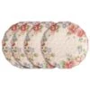 Tea Rose Set Of 4 Outdoor Melamine Dinner Plates -Kitchen Supplies Store tea rose set of 4 melamine dinner plates K45205472 1