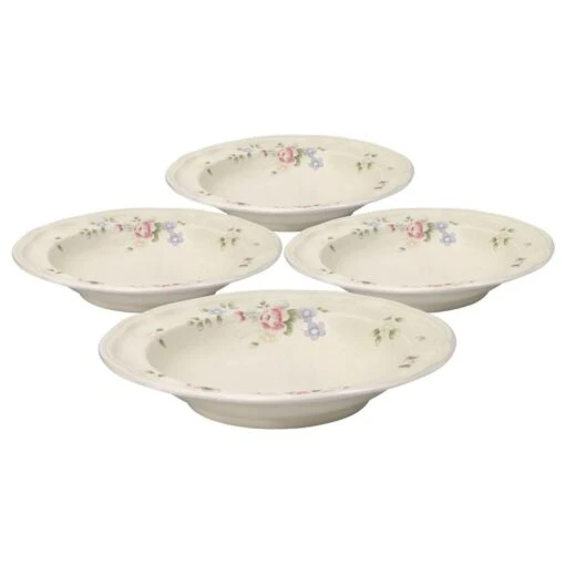 Tea Rose Set Of 4 Rim Soup Bowls -Kitchen Supplies Store tea rose set of 4 rim soup bowls K42501290 1