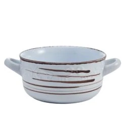 Kitchen Supplies Store -Kitchen Supplies Store trellis white double handled soup bowl 5225447 1