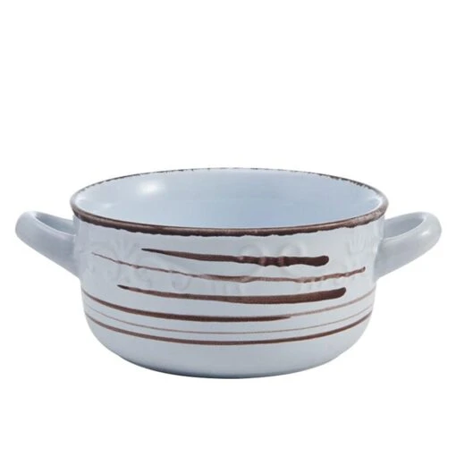 Trellis White Double Handled Soup Bowl -Kitchen Supplies Store trellis white double handled soup bowl 5225447 1