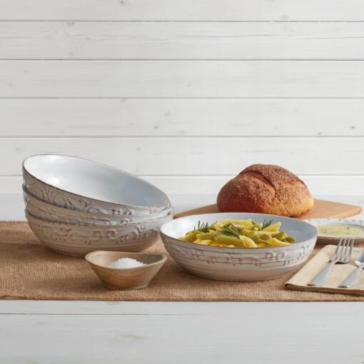 Trellis White Individual Pasta Bowl -Kitchen Supplies Store trellis white individual pasta bowl 5251266 2