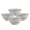 Trellis White Set Of 4 Fruit Bowls -Kitchen Supplies Store trellis white set of 4 fruit bowls K45236949 1