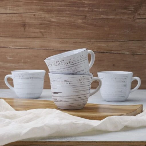 Trellis White Set Of 4 Mugs -Kitchen Supplies Store trellis white set of 4 mugs K45207537 2