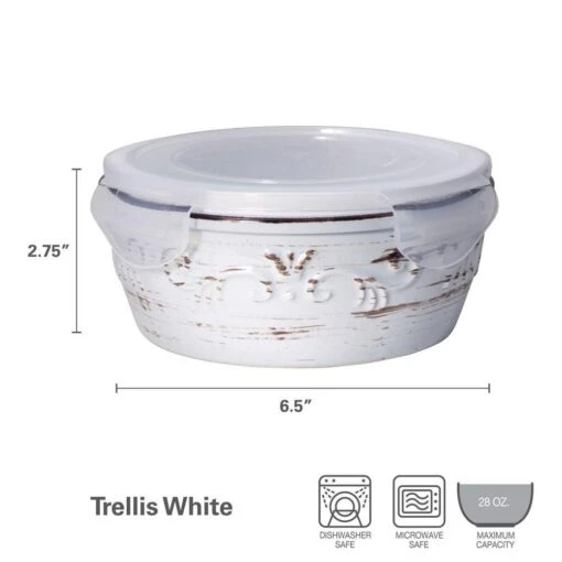 Trellis White Storage Bowl With Lid -Kitchen Supplies Store trellis white storage bowl with lid 5287937 3