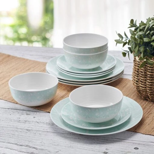 Venice 12 Piece Outdoor Melamine Dinnerware Set, Service For 4 -Kitchen Supplies Store venice 12 piece melamine dinnerware set service for 4 5302582 2