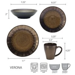 Verona 16 Piece Dinnerware Set, Service For 4 -Kitchen Supplies Store verona 16 piece dinnerware set service for 4 5131442 5 b04a95ee 5822 44c6 8ec2 93929e02254f