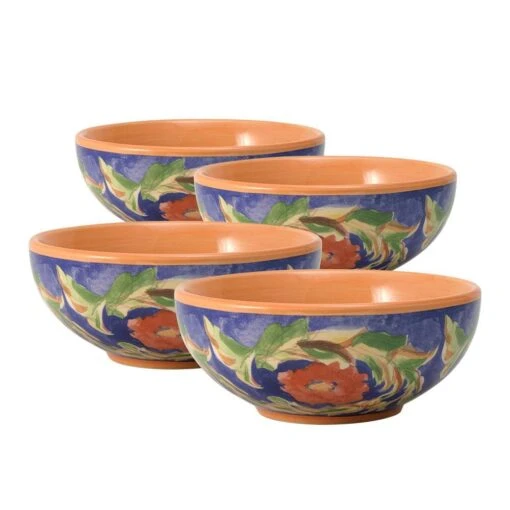 Villa Della Luna® Set Of 4 Fleur Soup Or Cereal Bowls -Kitchen Supplies Store villa della luna set of 4 fleur soup or cereal bowls K454000900 1