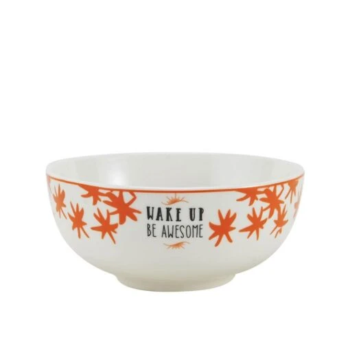 Wake Up Be Awesome Soup Cereal Bowl -Kitchen Supplies Store wake up be awesome soup cereal bowl 5258085 1