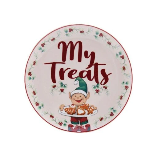 Winterberry® 4 Piece Elf Cookie Plate And Mug Gift Set -Kitchen Supplies Store winterberry 4 piece elf plate and mug set 5285702 4