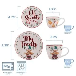 Winterberry® 4 Piece Elf Cookie Plate And Mug Gift Set -Kitchen Supplies Store winterberry 4 piece elf plate and mug set 5285702 8