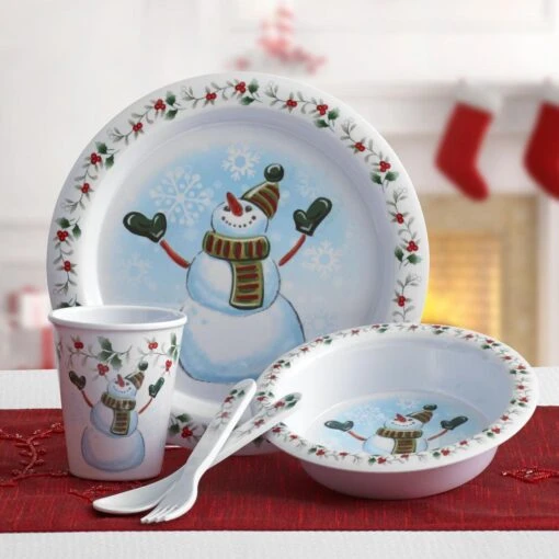 Winterberry® 5 Piece Snowman Childrens Set -Kitchen Supplies Store winterberry 5 piece snowman childrens set 5160586 2