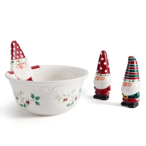 Winterberry® Gnome Bowl And Salt And Pepper Set -Kitchen Supplies Store winterberry gnome bowl and salt and pepper set 5286501 1