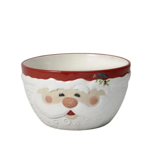 Winterberry® Jolly Santa Sculpted Cereal Bowl -Kitchen Supplies Store winterberry jolly santa sculpted bowl 5190296 1