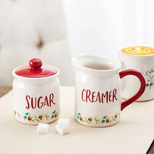 Winterberry® Red Sugar And Creamer Set -Kitchen Supplies Store winterberry red sugar and creamer set 5286067 2