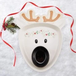 Winterberry® Reindeer Chip And Dip Platter -Kitchen Supplies Store winterberry reindeer chip and dip 5286196 3