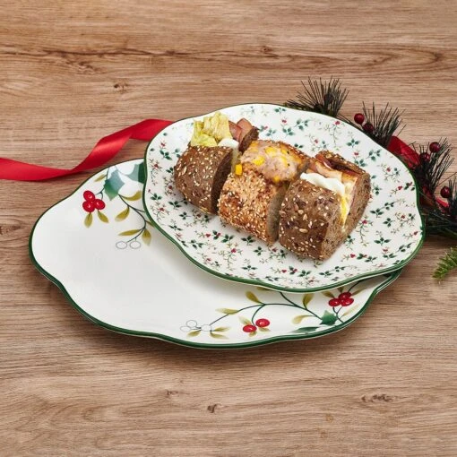 Winterberry® Set Of 2 Holly Serving Platters -Kitchen Supplies Store winterberry set of 2 holly serving platters 5295772 2