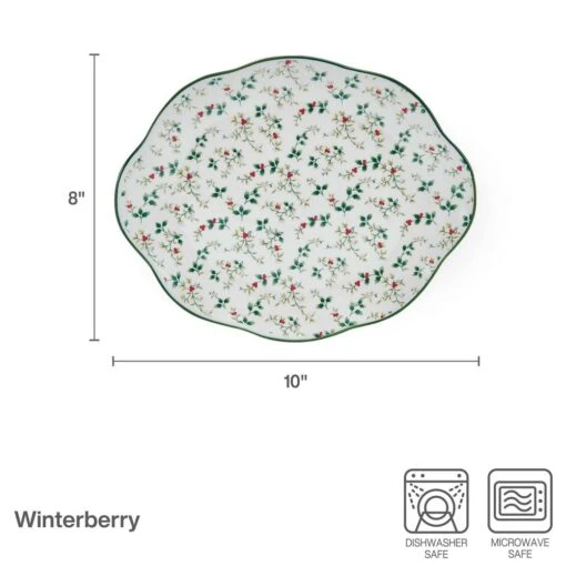 Winterberry® Set Of 2 Holly Serving Platters -Kitchen Supplies Store winterberry set of 2 holly serving platters 5295772 4