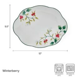 Winterberry® Set Of 2 Holly Serving Platters -Kitchen Supplies Store winterberry set of 2 holly serving platters 5295772 5