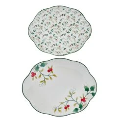 Winterberry® Set Of 2 Holly Serving Platters -Kitchen Supplies Store winterberry set of 2 holly serving platters 5295772 6