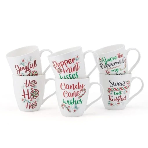 Winterberry® Set Of 6 Sentiment Mugs -Kitchen Supplies Store winterberry set of 6 mugs 5285701 1