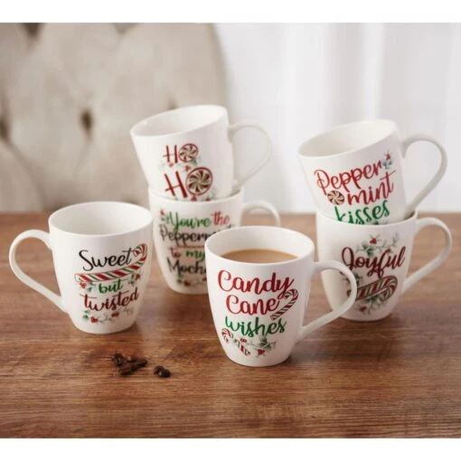 Winterberry® Set Of 6 Sentiment Mugs -Kitchen Supplies Store winterberry set of 6 mugs 5285701 2