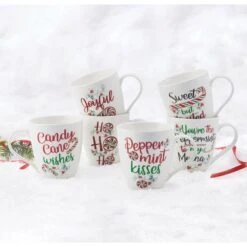 Winterberry® Set Of 6 Sentiment Mugs -Kitchen Supplies Store winterberry set of 6 mugs 5285701 3