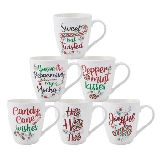 Winterberry® Set Of 6 Sentiment Mugs -Kitchen Supplies Store winterberry set of 6 mugs 5285701 4