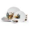 Woodland Animals 12 Piece Dinnerware Set, Service For 4 -Kitchen Supplies Store woodland animals 12 piece dinnerware set service for 4 5293649 1